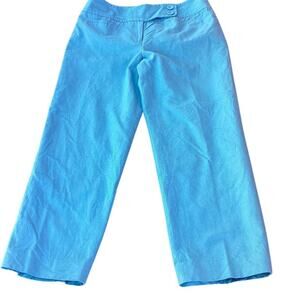 Ann Taylor Women's Wide Leg Cropped Pants Blue Size‎ 2 Casual